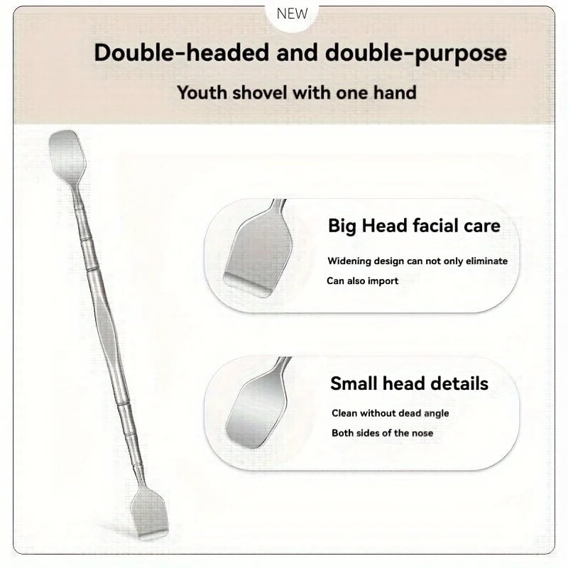 Double-Ended Blackhead Remover Tool - Facial Pore Cleanser & Exfoliator