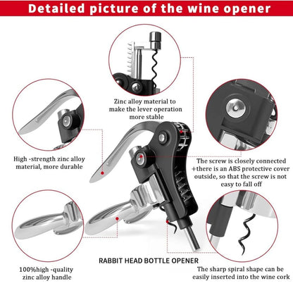 Rabbit-Shaped Wine Bottle Opener Set - Luxury Corkscrew Tool Kit