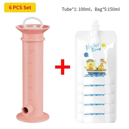 Baby Food Puree Filling Dispenser - Reusable Feeding Pouch Container