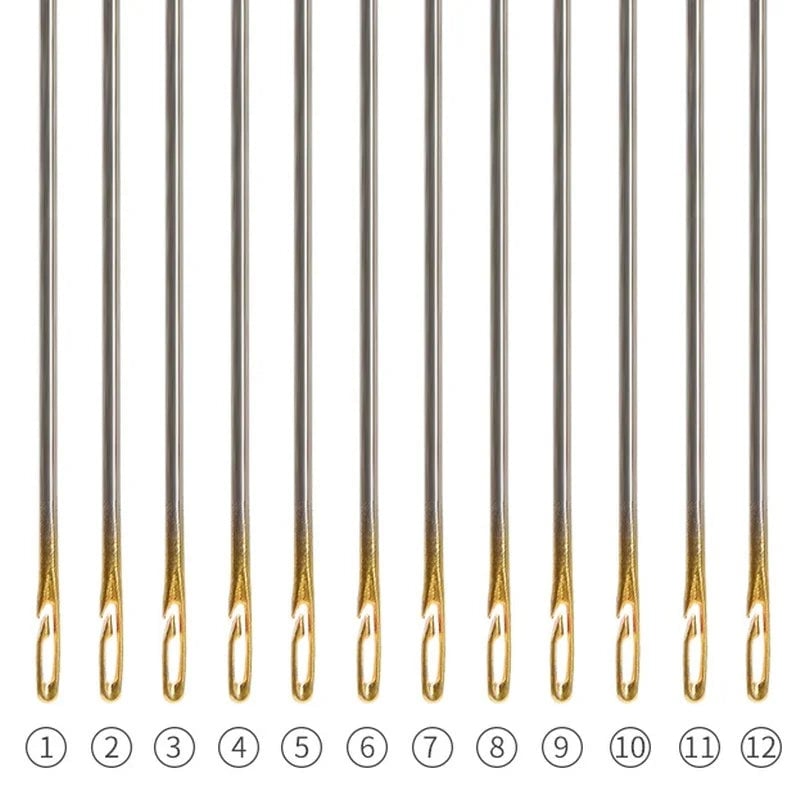 30pcs Self Threading Stainless Steel Automatic Blind Sewing Needles