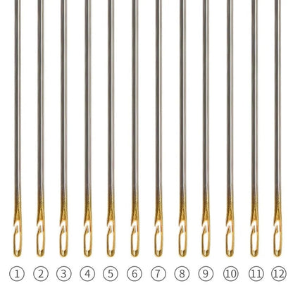 30pcs Self Threading Stainless Steel Automatic Blind Sewing Needles