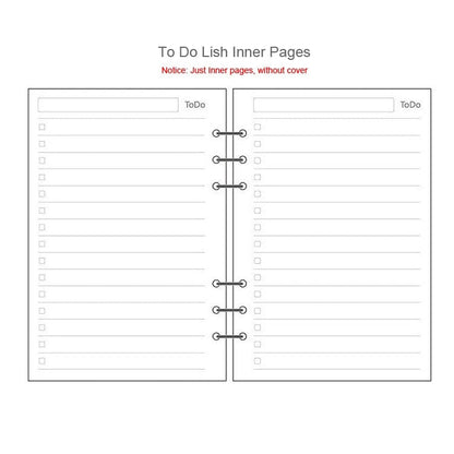 A5 A6 A7 Spiral Notebook Refill Pages 45 Sheets Line Dot Grid Paper