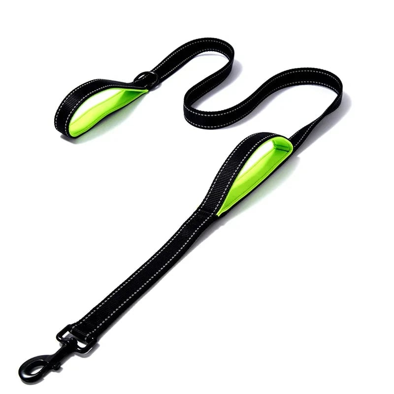 Heavy Duty Double Handle Chain Dog Leash - Training Control Lead