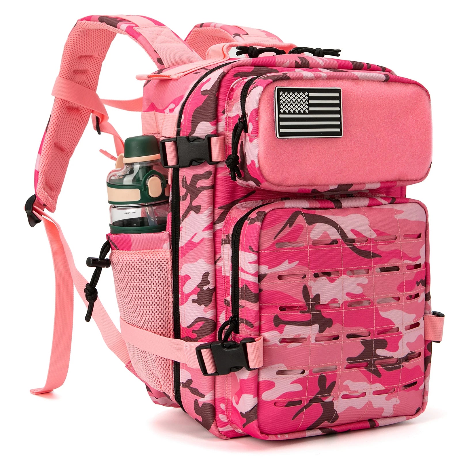 25L MOLLE Tactical Backpack with Bottle Holder - EDC Hiking Gym