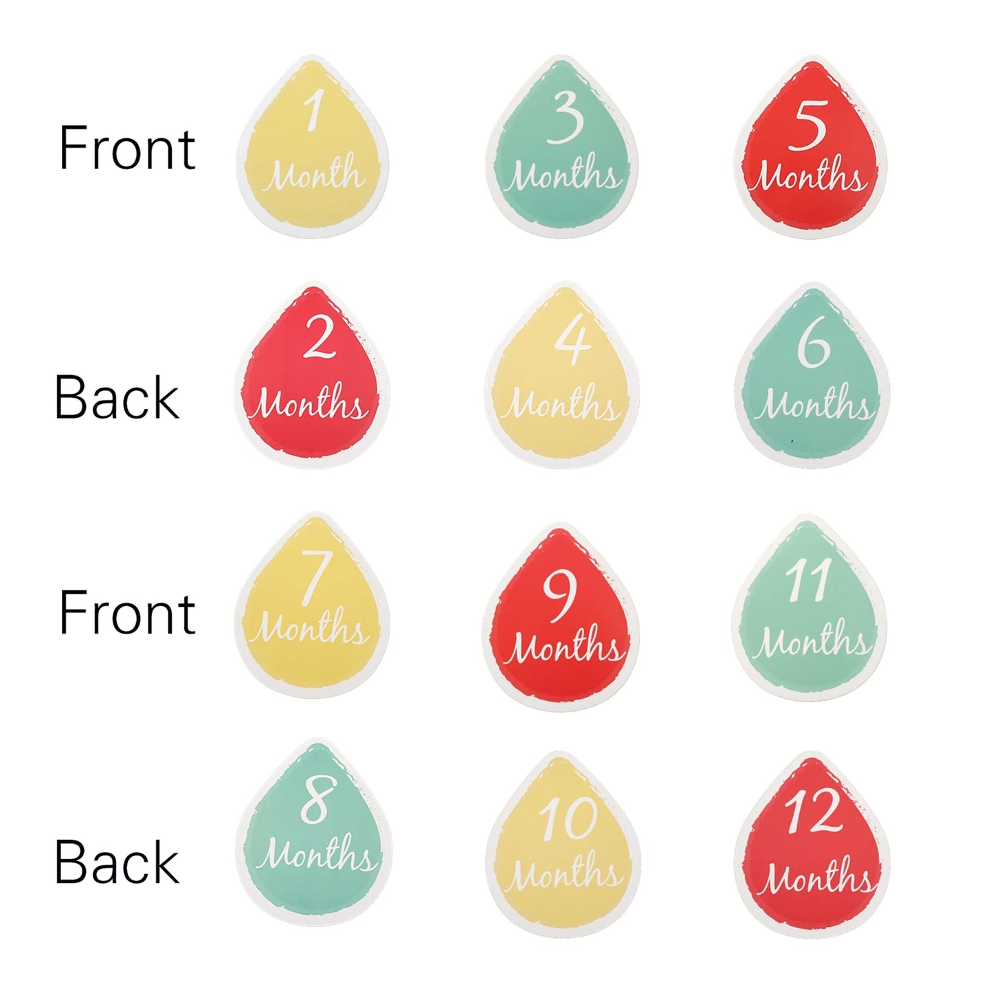 Wooden Baby Milestone Number Cards Monthly Newborn Photography Props