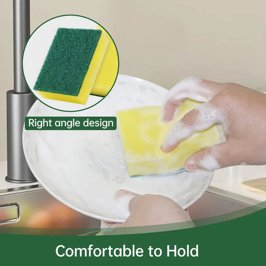 20Pcs Double-Sided Scouring Pads Kitchen Sponge Scrub Cleaning Set