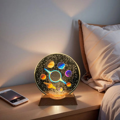 Galaxy Crystal LED Strip Night Light Glass Base Display Lamp