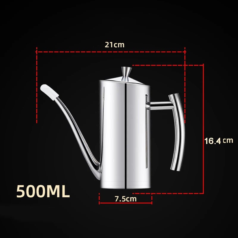 304 Stainless Steel Oil Pot Drip-Proof Kitchen Storage Container