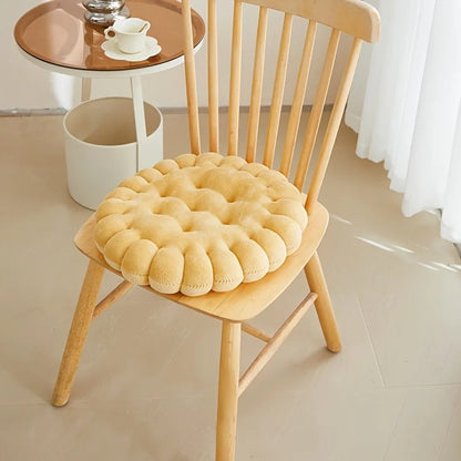 Large Biscuit Plush Cushion - Soft Cookie Shape Pillow Seat Pad