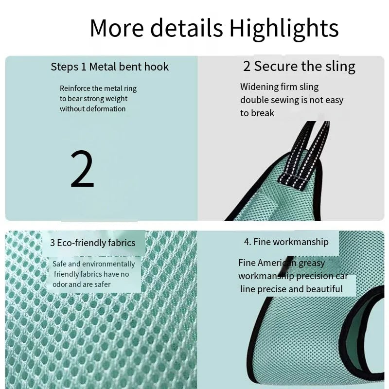 Cat Grooming Hammock Harness - Nail Trimming Restraint Sling