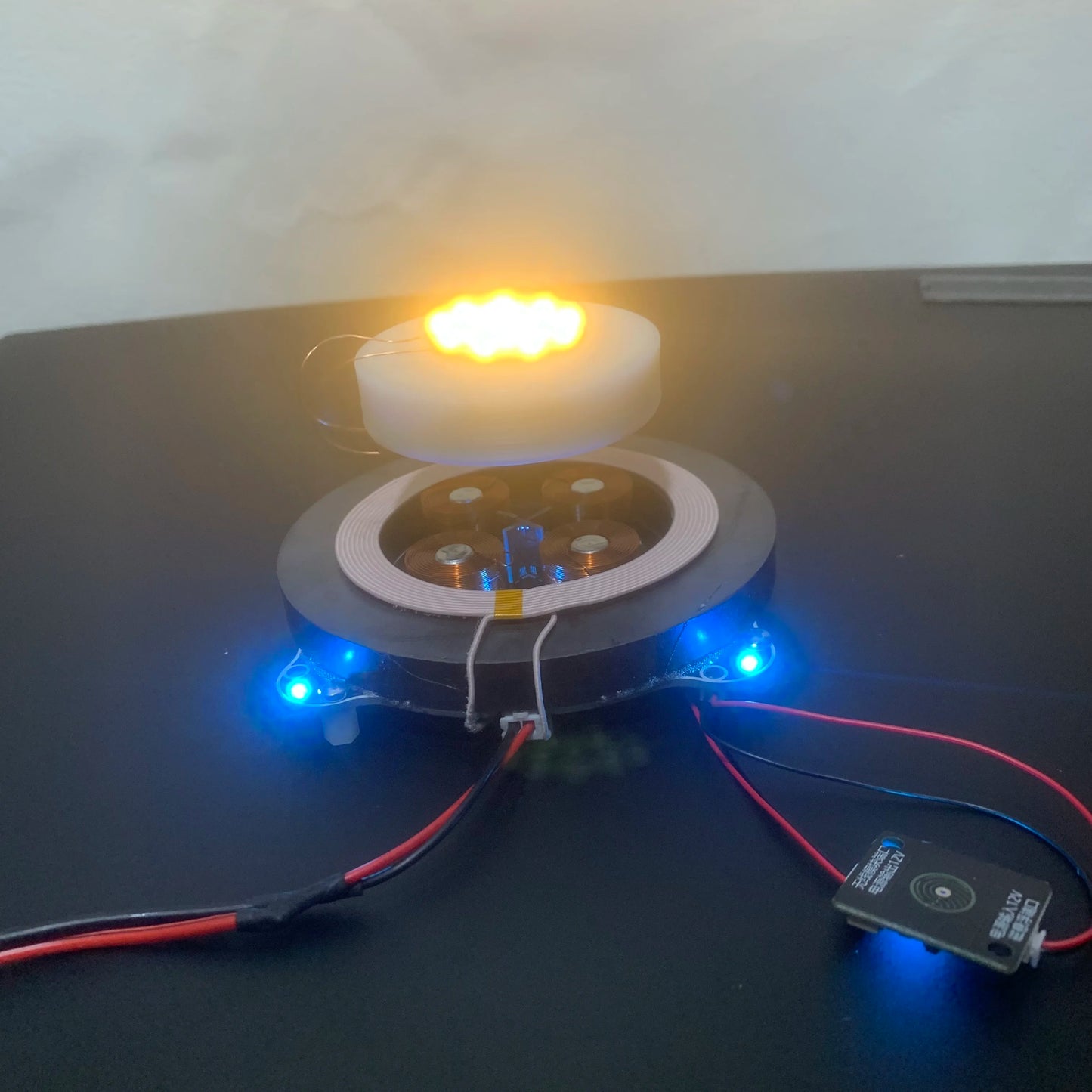 DC 12V Maglev Wireless Power Supply LED Lamp Transmitter Receiver