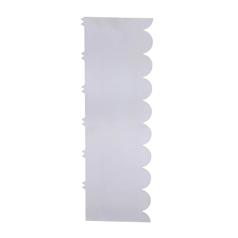 Stainless Steel Double-Sided Cake Scraper - Smooth & Textured Edges