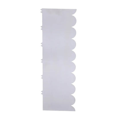 Stainless Steel Double-Sided Cake Scraper - Smooth & Textured Edges