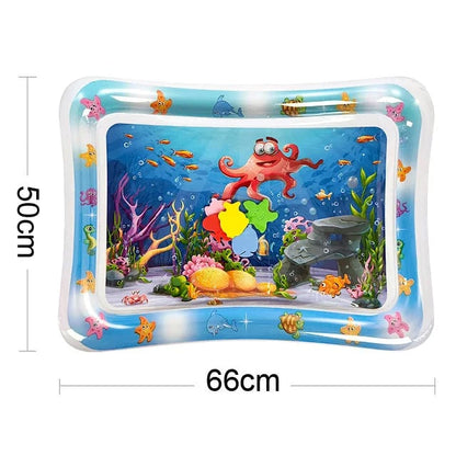 Inflatable Water Play Mat - Tummy Time Activity Pad for Babies