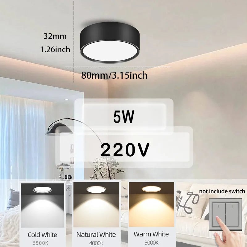 18W 30W 40W Waterproof LED Ceiling Light Round Bathroom Kitchen