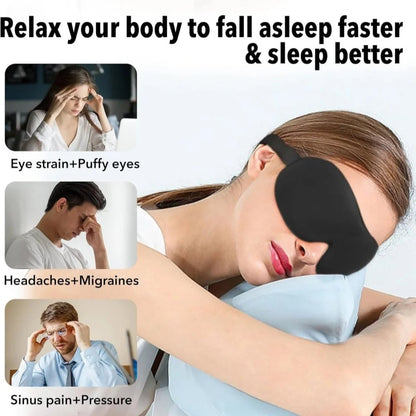 3D Memory Foam Sleep Mask - Soft Blindfold Eye Cover Travel Aid
