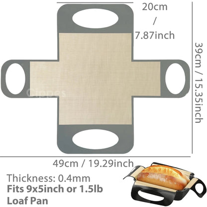 Silicone Bread Loaf Pan Liners 9x5 Inch Reusable Nonstick Mats