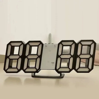 LED Digital Wall Clock with Alarm - Modern Electronic Table Display