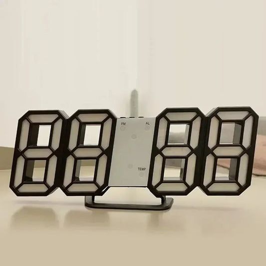 LED Digital Wall Clock with Alarm - Modern Electronic Table Display