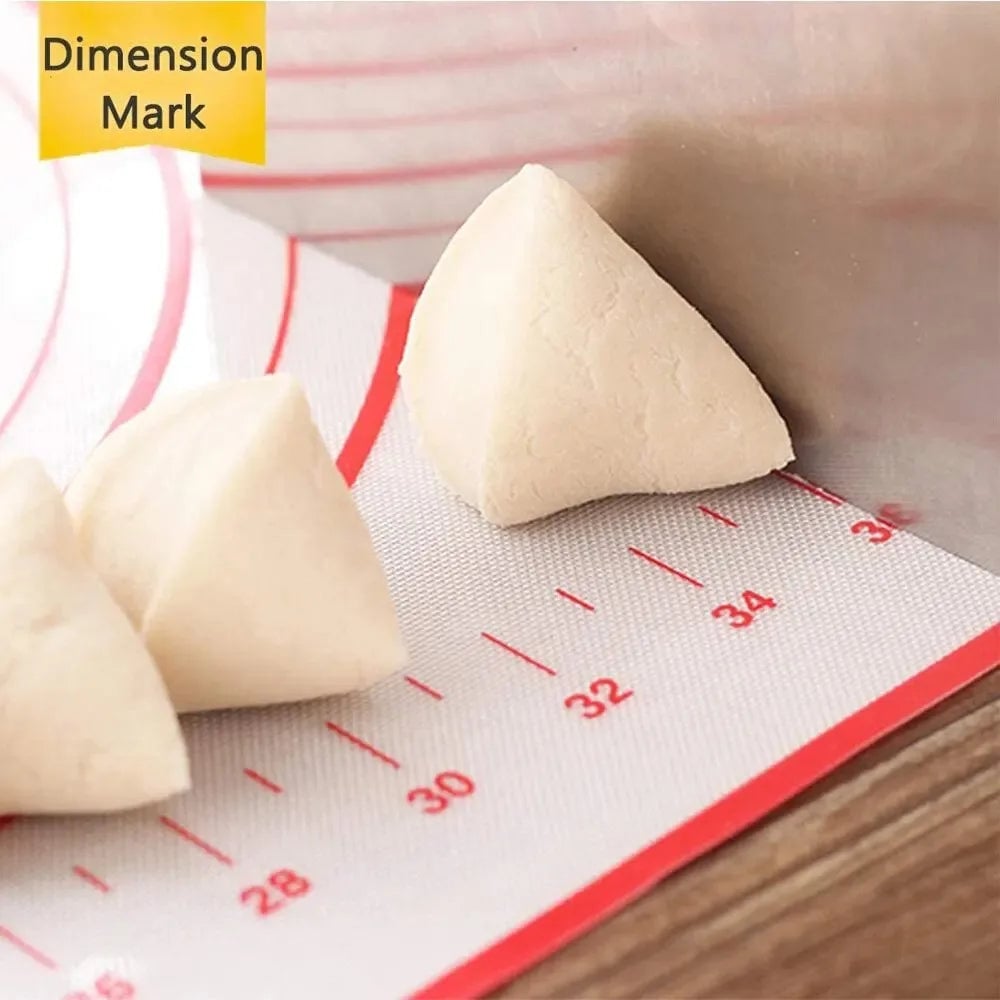 Silicone Non-Stick Baking Mat - Pizza Dough Kneading Pad Kitchen