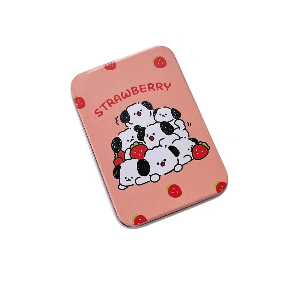 Rectangular Tinplate Puppy Storage Box - Mini Metal Cartoon Organizer