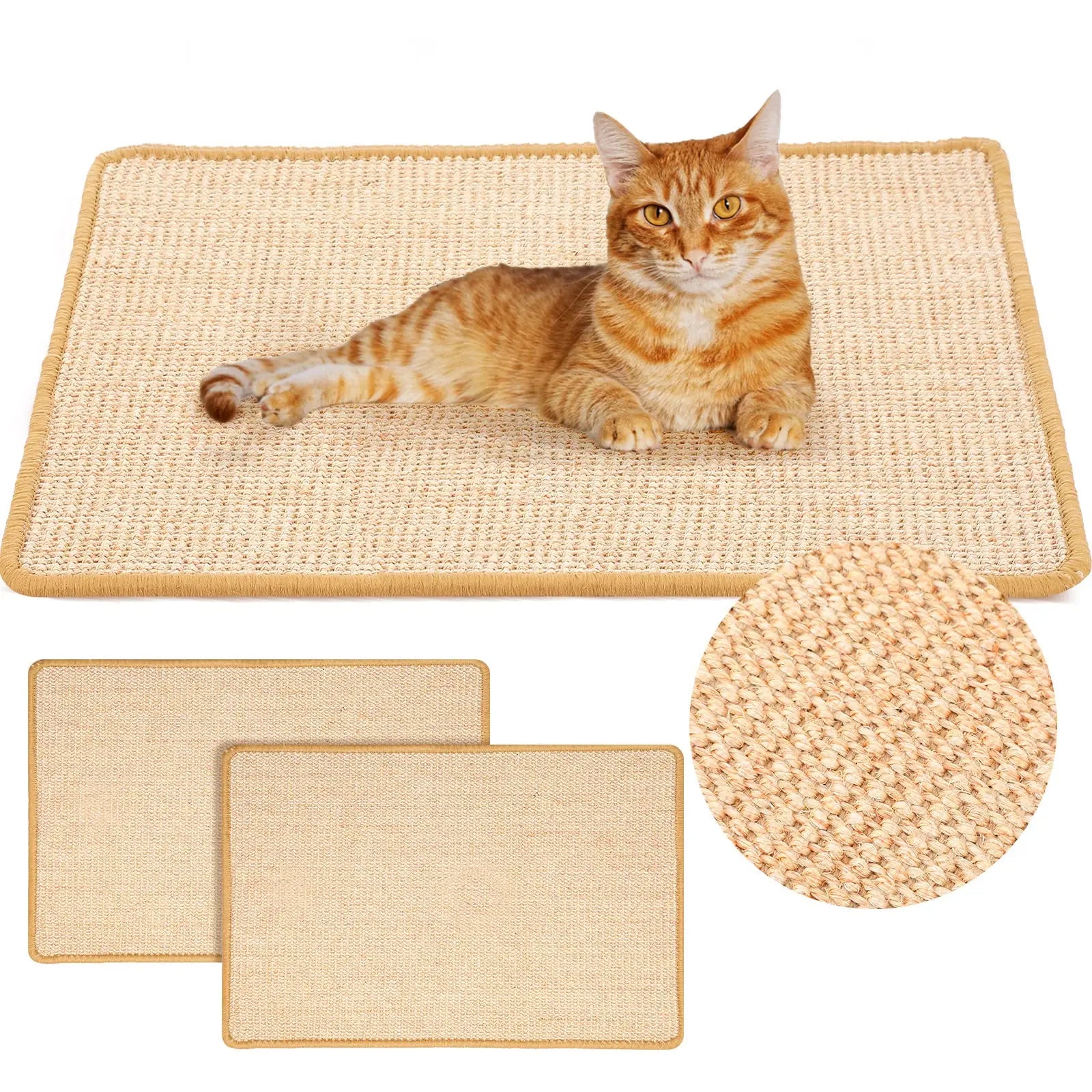 Sisal Cat Scratch Protector Mat - Furniture Couch Sofa Protection
