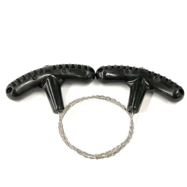 Portable Stainless Steel Wire Saw - Finger Handle Camping Tool