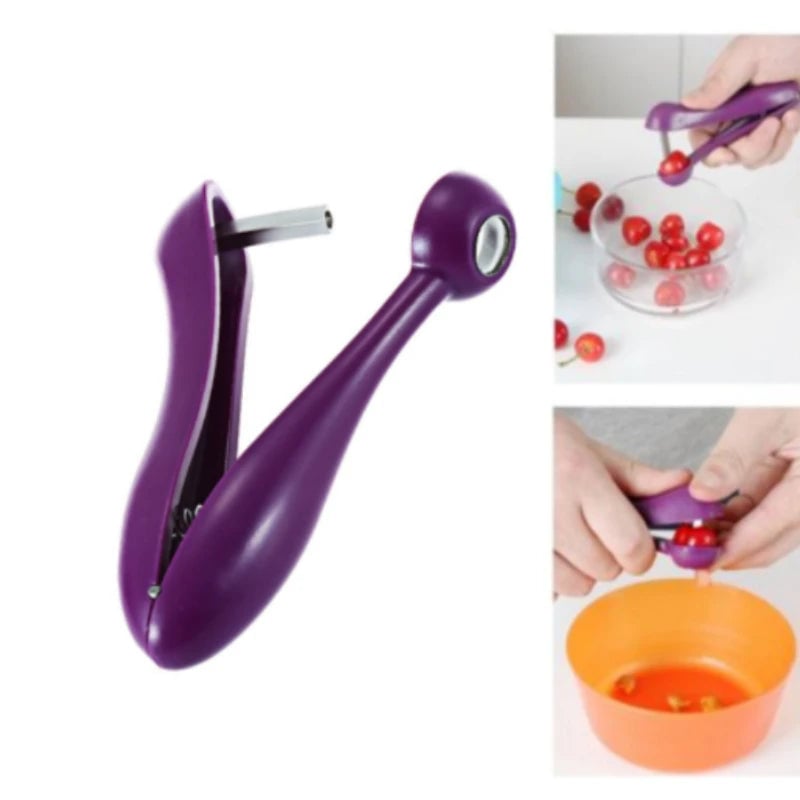Cherry Pit Remover Tool - Stainless Steel Olive Seed Kitchen Gadget