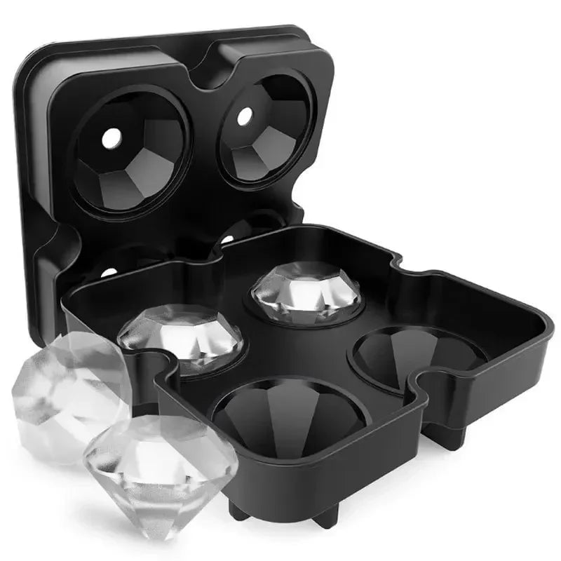 Food Grade Silicone Ice Cube Mold - Round Square Ball Ice Tray
