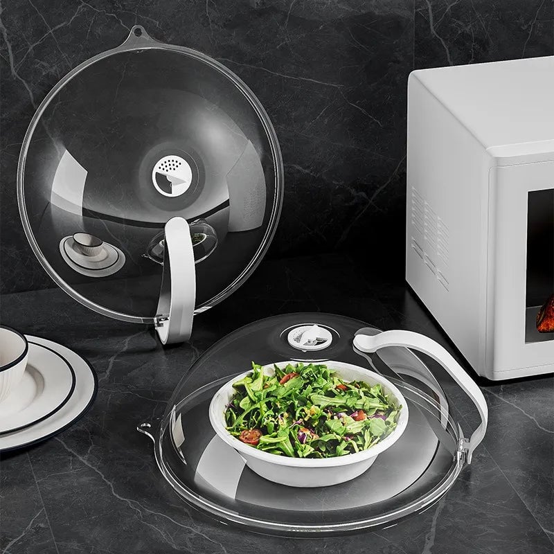 Heat Resistant Transparent Microwave Splash Cover Food Steam Guard
