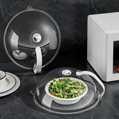Heat Resistant Transparent Microwave Splash Cover Food Steam Guard