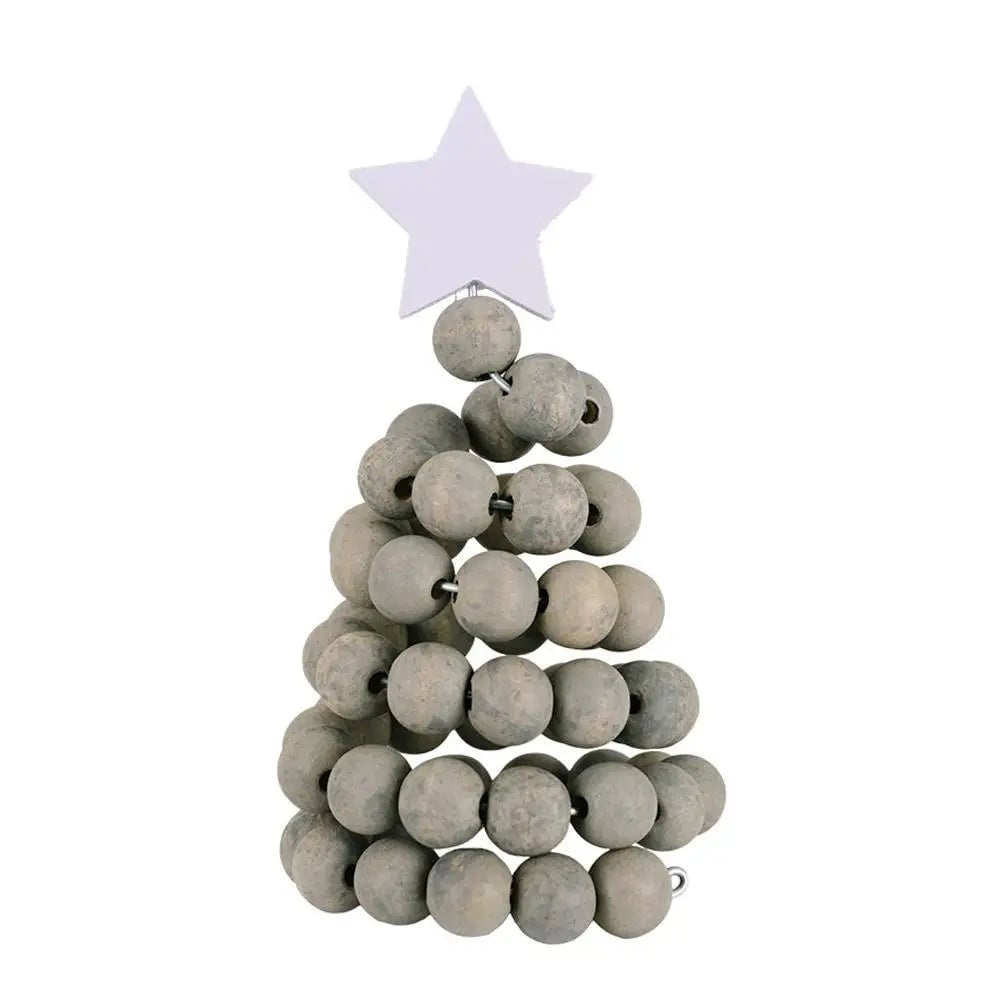 Handmade Wooden Christmas Tree Desktop Ornament - Creative Holiday Decor