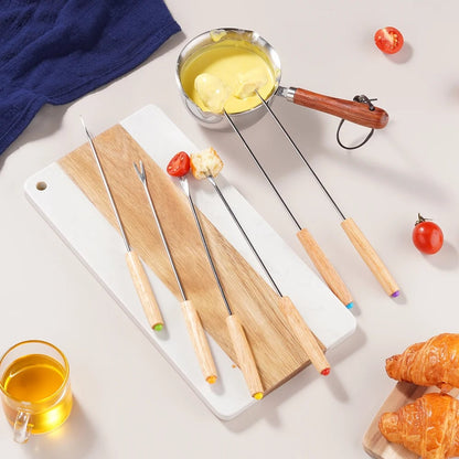 Stainless Steel Fondue Forks Set 6-24Pcs Long Corrosion Resistant