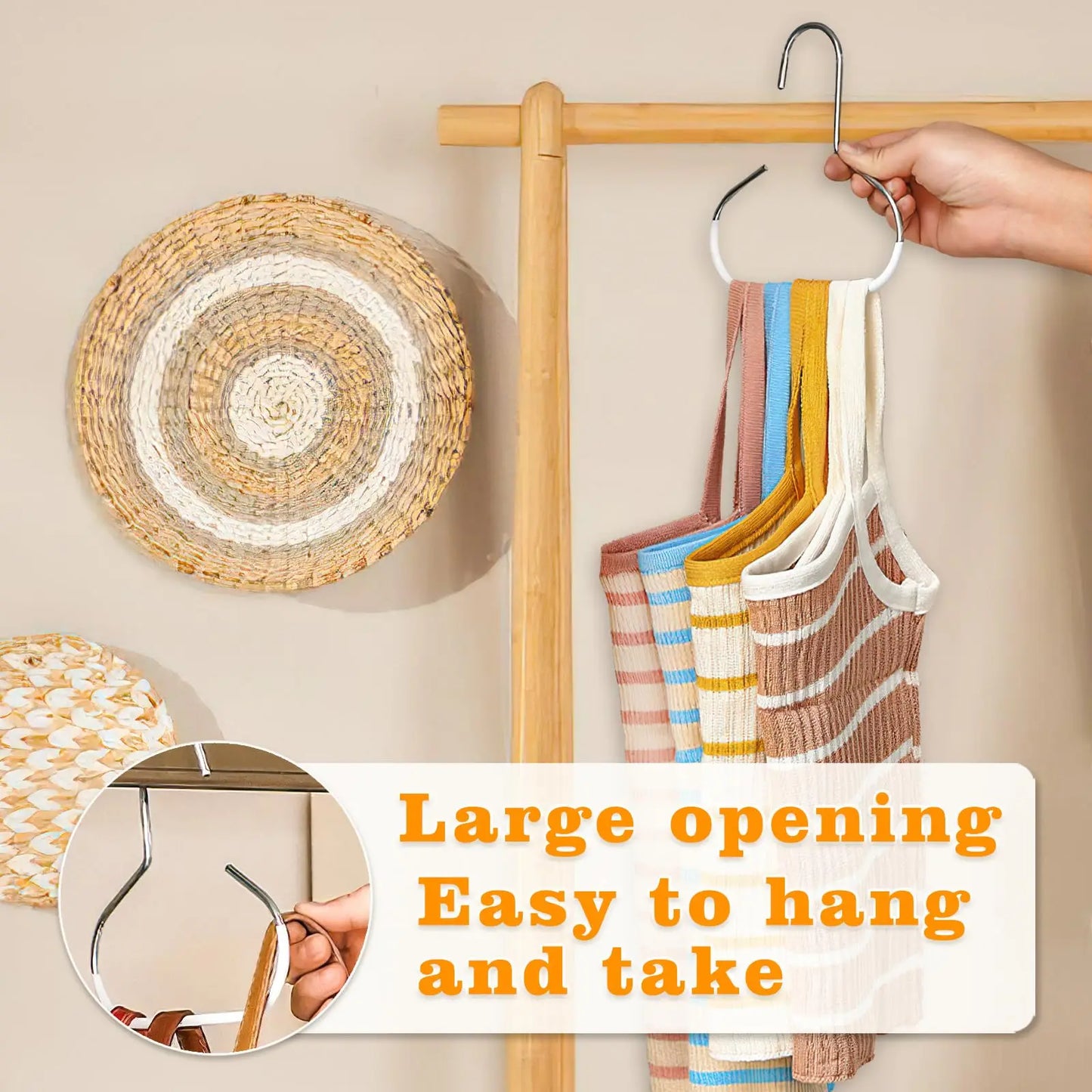 5pcs Metal Storage Hooks - Hat Scarf Belt Bra Bag Organizer