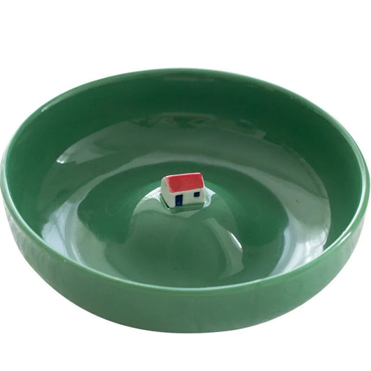 Ceramic Abstract Fruit Salad Bowls - 3D House Design Tableware Set