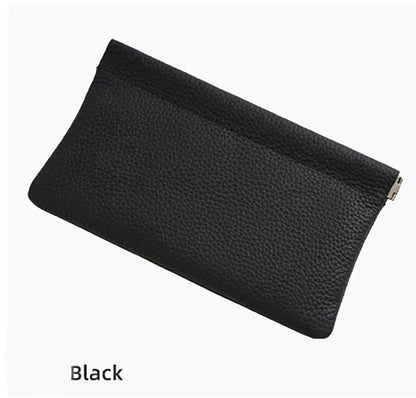 PU Leather Document Holder Wallet - Passport License Storage Organizer