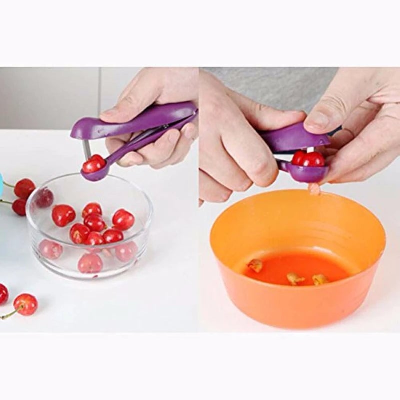 Cherry Pit Remover Tool - Stainless Steel Olive Seed Kitchen Gadget