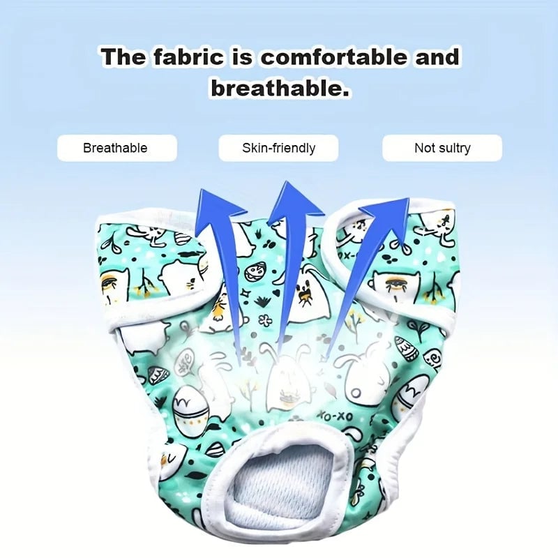 Reusable Washable Dog Diapers - Leak Proof Absorbent Pet Pants