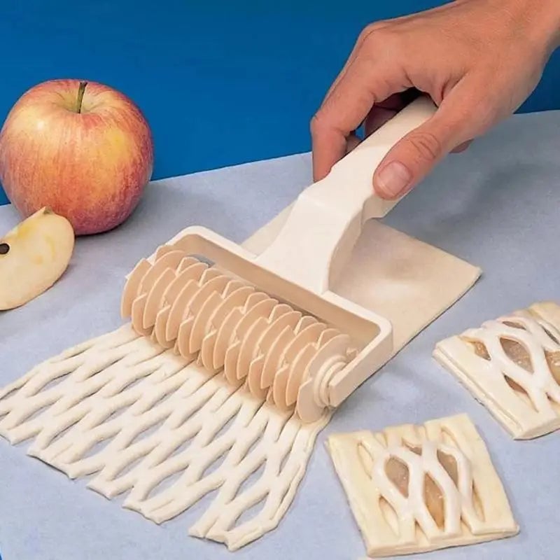 3-Size Lattice Dough Roller Set - Plastic Pastry Cutter Pizza Tool