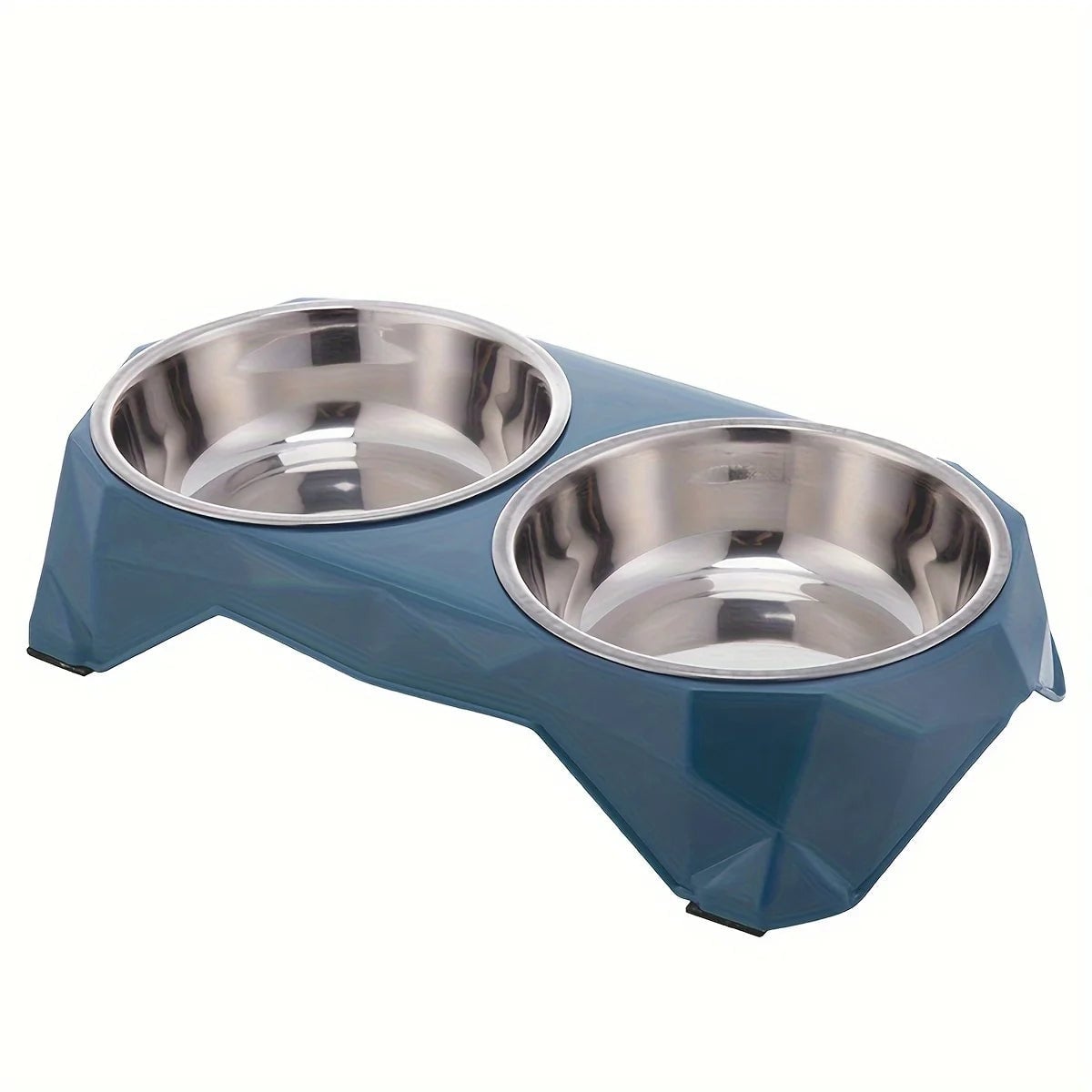 Large Stainless Steel Double Bowl Pet Feeder for Dogs & Cats
