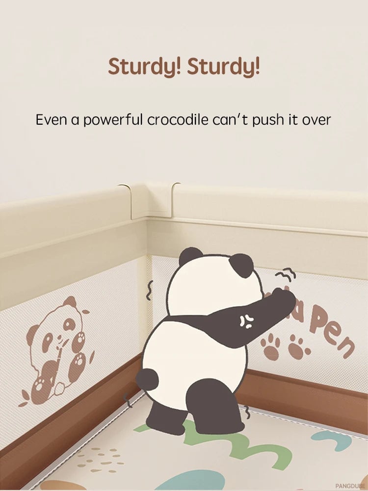 Panda Baby Playpen 4 Adjustable Sizes Activity Gym Safety Fence
