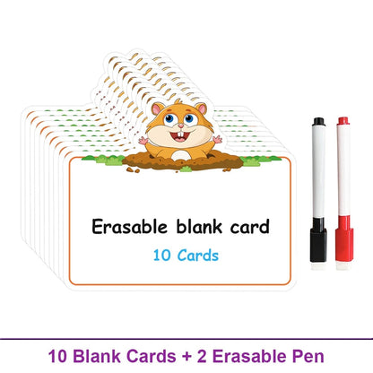 Dry Erase Blank Fly Cards Montessori Swat Game Learning Set