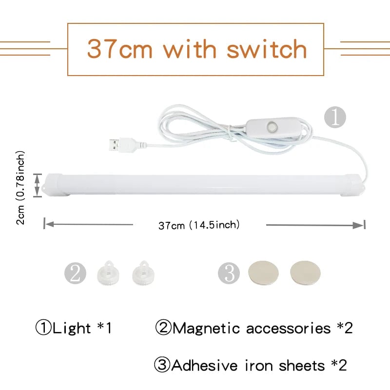 USB Magnetic LED Desk Lamp Eye Protection Study Reading Light