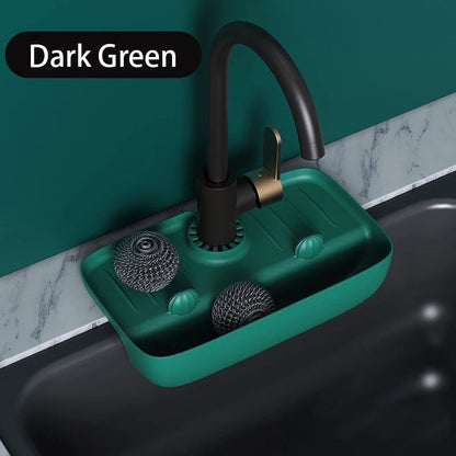 Rubber Anti-Slip Faucet Drain Rack - Splash Proof Kitchen Mat