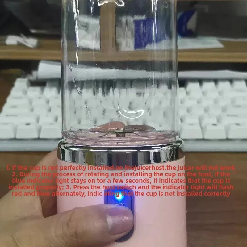 6-Blade Electric Portable Blender Bottle - Juice Smoothie Maker