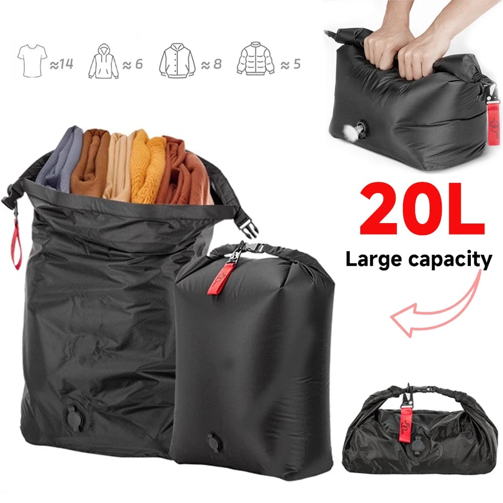 Large Waterproof Vacuum Compression Storage Bag for Travel Luggage