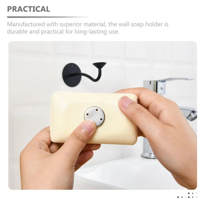 4pc Magnetic Stainless Steel Soap Holder Wall Mount Draining Stand