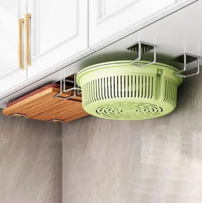 Wall-Mounted Kitchen Sink Storage Rack - Punch-Free Pot Lid Holder