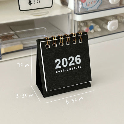 2026 Mini Spiral Desktop Calendar - Creative Office Stationery Decor