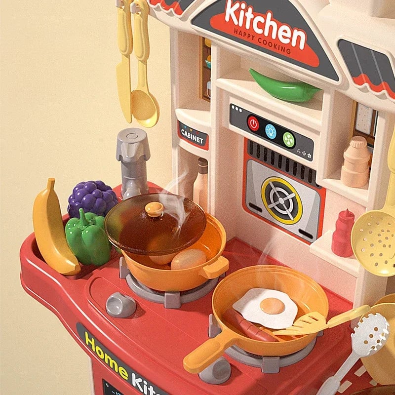 Kids Kitchen Playset with Sound - Educational Role Play Cooking Toy
